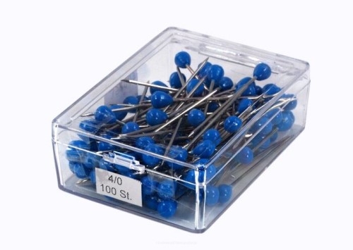 Épingles de tapissier bleu 952-4/0 60 mm 100 pièces