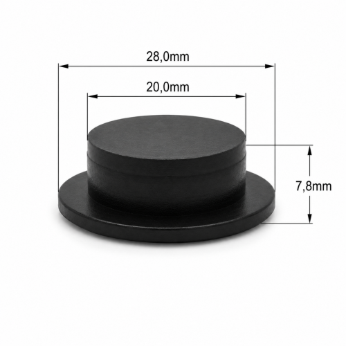 Cache noir de bas de caisse Fiat VW Audi Ford Ø 20 mm — photo 2