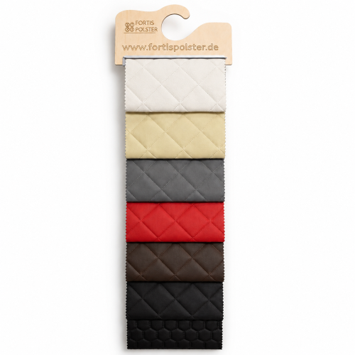 Nuancier en cascade Similicuir matelassé T191 et T712 – collection complète de couleurs