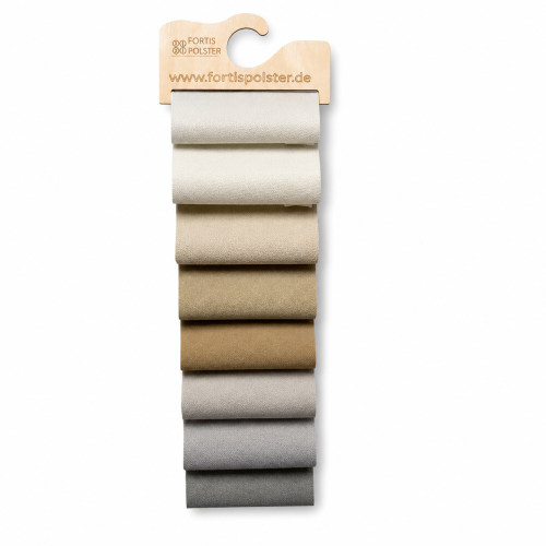 Nuancier de tissus automobiles sur mousse blanche – T566 à T571 et P113/P114