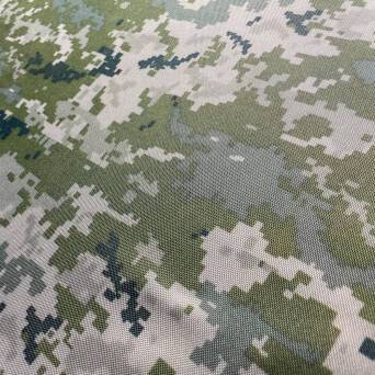 Tissu polyesther déperlant motif Camouflage Pixel
