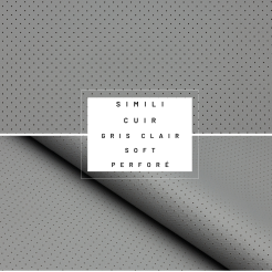 Simili cuir Soft perforé, gris clair - Alliage de style et de fonctionnalité