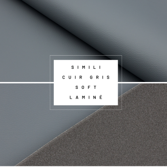 mili cuir laminé Soft Gris Modernité - Gris moderne avec une finition raffinée