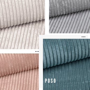 Tissu Tapissier Poso – Élégance en Velours Côtelé Disponible en 5 Couleurs !