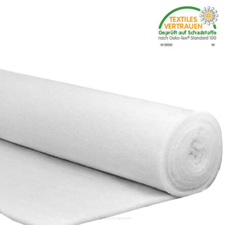 Rouleau de 25m ouate polyester blanche 300g/m2 - largeur 80cm