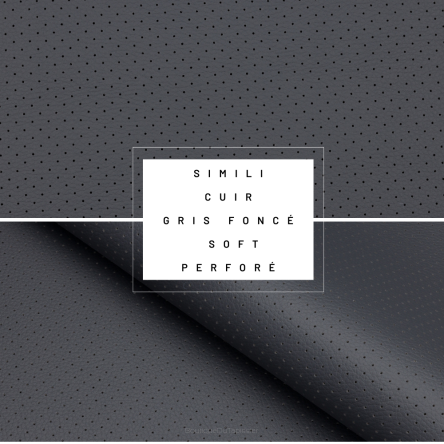 Simili cuir Soft perforé, gris foncé - Caractère affirmé et fonctionnalité